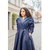 Hoodie-Wickelkleid Denim