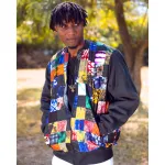 Herren Patchwork-Jacke Mazin