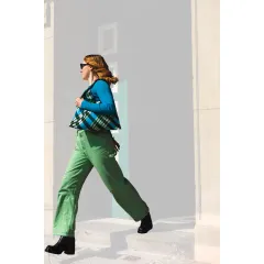 Handtasche handgewebt grün