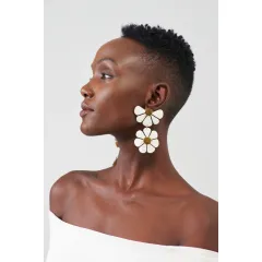 Blumen-Ohrring Seite links