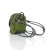 Shweshwe Mini-Rucksack Grün seitlich