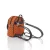 Shweshwe Mini-Rucksack Orange seitlich
