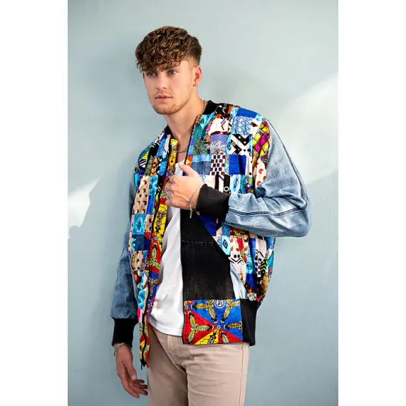 Herren Patchwork-Jacke Mazin II