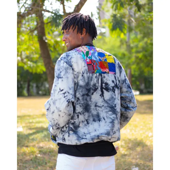 Herren Patchwork-Jacke Mazin  Rückseite