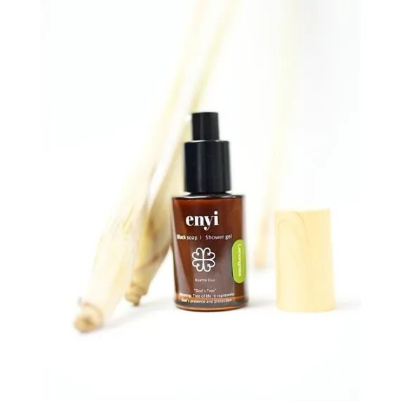 Zitronengras-Duschgel | Schwarze Seife ohne Verschluss