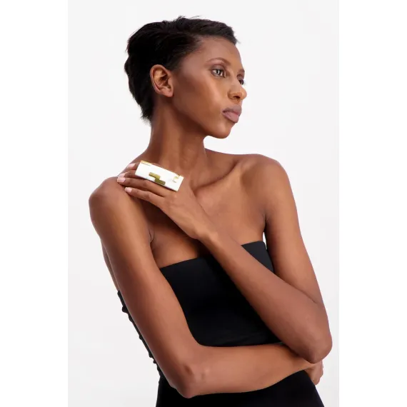 Statement Schildring aus Horn