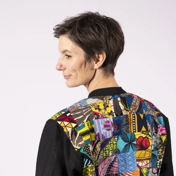 Jacke Patchwork Mazin Rückseite