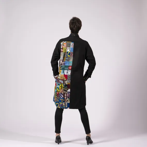 Patchwork Hemdkleid Rückseite