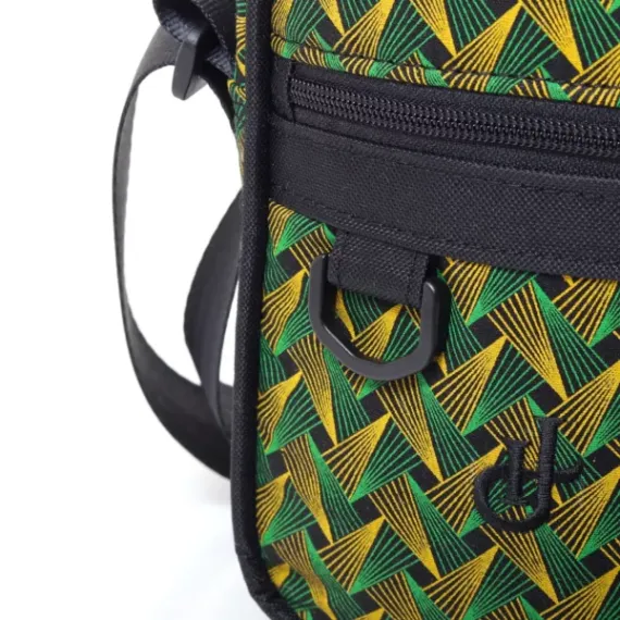 Shweshwe Umhängetasche Grün seitlich