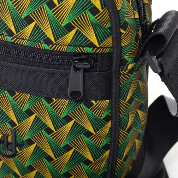 Shweshwe Umhängetasche Grün Seitenansicht