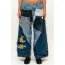 Patchwork-Hose Jeans Vorne