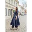 Hoodie-Wickelkleid Denim seitlich