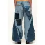 Patchwork-Hose Jeans Rückseite